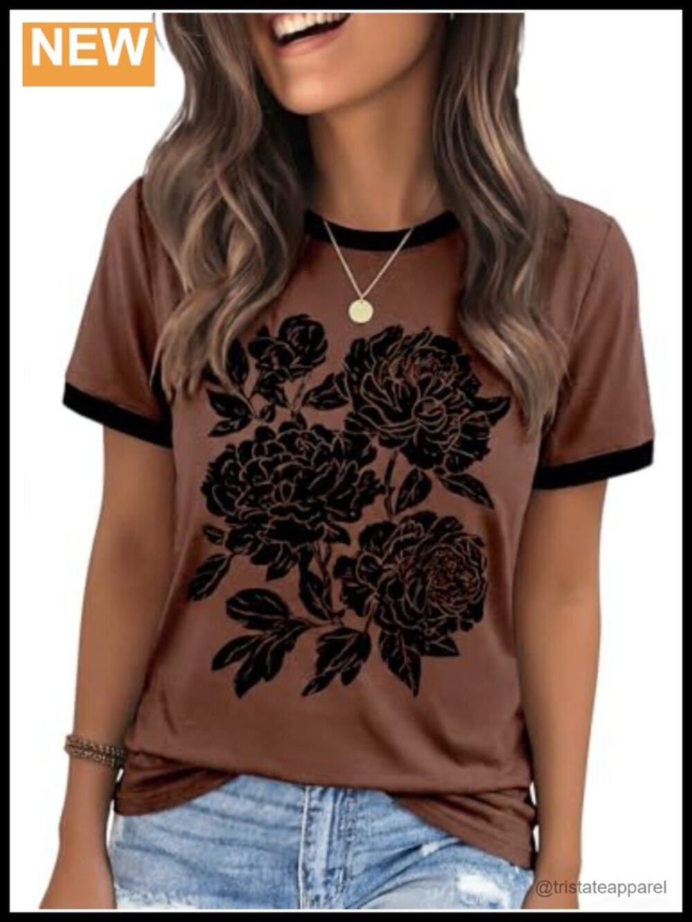 Vintage Floral Boho Graphic Tee Wildflowers Short Sleeve Crewneck